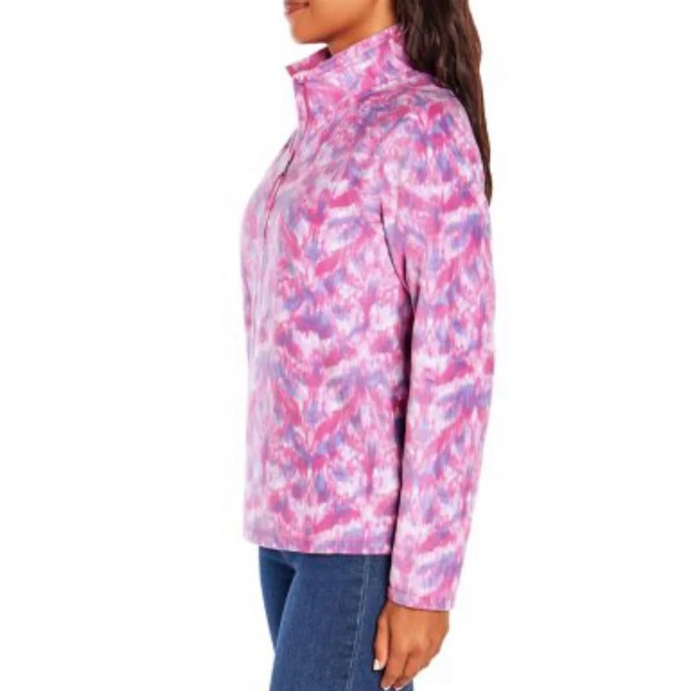 NWT Eddie Bauer Ladies Quarter Zip Polar Fleece - Picture 3 of 4